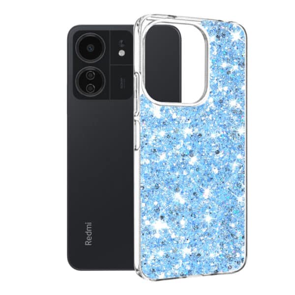 Techsuit Sparkly Glitter Μπλε (Xiaomi Redmi 13C 4G / 13C 5G / Poco M6 / C65)
