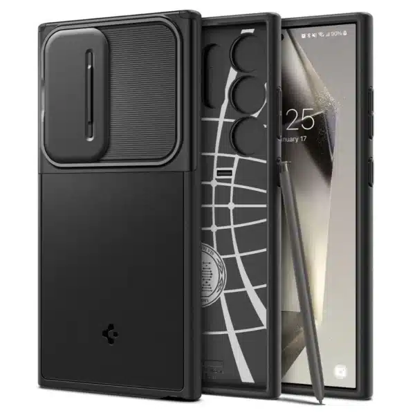 Spigen Optik Armor Σιλικόνης Μαύρη (Galaxy S24 Ultra) ACS07313
