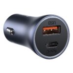 Baseus - Φορτιστής Αυτοκινήτου Golden Pro (TZCCJD-B0G) - USB-A, USB-C, 40W with Cable Type-C to Lightning - Σκούρο Γκρί - Image 2