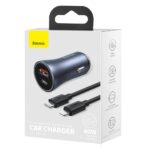 Baseus - Φορτιστής Αυτοκινήτου Golden Pro (TZCCJD-B0G) - USB-A, USB-C, 40W with Cable Type-C to Lightning - Σκούρο Γκρί - Image 7