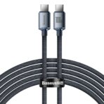 Baseus - Data Cable Crystal Shine (CAJY000701) - Type-C to Type-C, 100W, 2m - Μαύρο