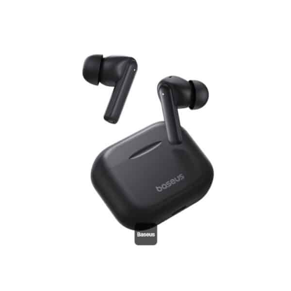 Baseus - Ασύρματα Earbuds Bowie E17 (A00072200113-Z1) - Bluetooth 5.3, True Ασύρματα, Dual-Mic ENC, με Lanyard - Μαύρο