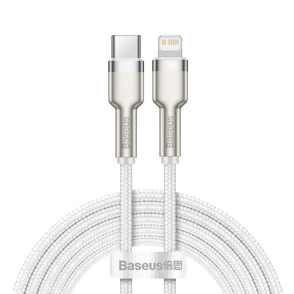 Baseus - Data Cable Cafule Series Metal (CATLJK-B02) - Type-C to Lightning, 20W, 2m - Λευκό