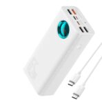 Baseus - Power Bank (P10022402223-00) - 4x USB, Type-C, Lighting, Micro-USB, Fast Charge, 65W, 26800mAh, Cable USB-C - Λευκό - Image 2