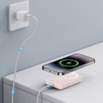 Baseus - Power Bank Mini Air (P10059001413-00) - Type-C, MagSafe Charging, 20W, 10000mAh, with Cable Type-C, 30cm - Ροζ - Image 6