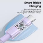 Baseus - Data Cable Gem (P10373000511-01) - Type-C to Type-C, Super Fast Charging 100W, 2m - Nebula Μώβ - Image 5