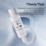 Baseus - Data Cable Gem (P10373000211-00) - Type-C to Type-C, Super Fast Charging 100W, 1m - Moon Λευκό - Image 5