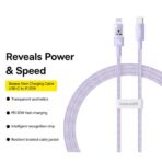 Baseus - Data Cable Gem (P10373001511-00) - USB-C to Lightning, Fast Charging 20W, 1m - Nebula Μώβ - Image 5