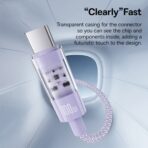 Baseus - Data Cable Gem (P10373001511-00) - USB-C to Lightning, Fast Charging 20W, 1m - Nebula Μώβ - Image 6