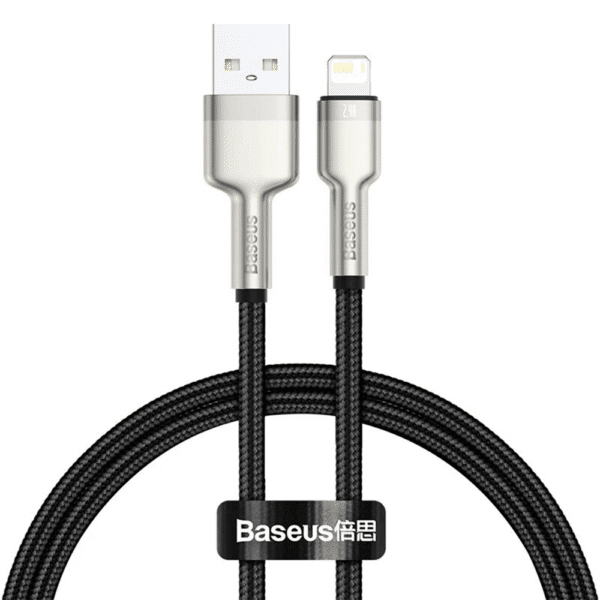 Baseus - Data Cable Cafule Series Metal (CALJK-B01) - USB to Lightning 2.4A, 2m - Μαύρο