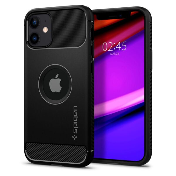 Spigen - Rugged Armor - iPhone 12 / iPhone 12 Pro - Μαύρο