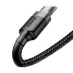 Baseus - Data Cable Cafule (CAMKLF-CG1) - USB to Micro-USB, 1.5A, 2m - Γκρί Μαύρο - Image 3
