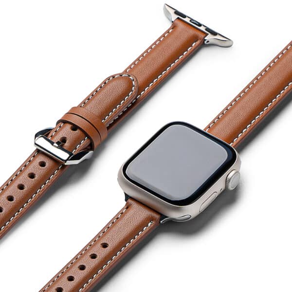 Ringke - Leather One Padded Slim - Apple Watch SE 40mm - Καφέ