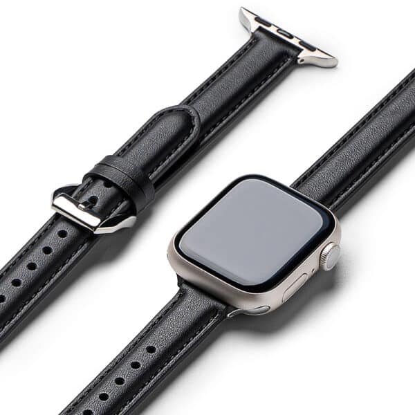 Ringke - Leather One Padded Slim - Apple Watch SE 40mm - Μαύρο