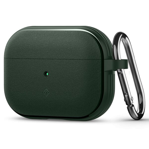 Spigen - Caseology Vault Θήκη Σιλικόνης - για Apple AirPods Pro 1 / 2, Air Space Technology, Aluminum Holder - Midnight Πράσινο