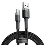 Baseus - Data Cable Cafule (CATKLF-UG1) - USB to Type-C, 2A, 3m - Γκρί Μαύρο