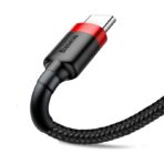 Baseus - Data Cable Cafule (CATKLF-U91) - USB to Type-C, 2A, 3m - Red Μαύρο - Image 2