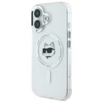 Karl Lagerfeld - IML MagSafe (KLHMP16SHLSCHH) - iPhone 16 - Λευκό Metal Choupette`s Head - Image 5