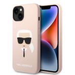 Karl Lagerfeld - Silicone MagSafe (KLHMP14MSLKHLP) - iPhone 14 Plus - Light Ροζ Karl`s Head