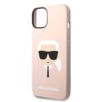 Karl Lagerfeld - Silicone MagSafe (KLHMP14MSLKHLP) - iPhone 14 Plus - Light Ροζ Karl`s Head - Image 3