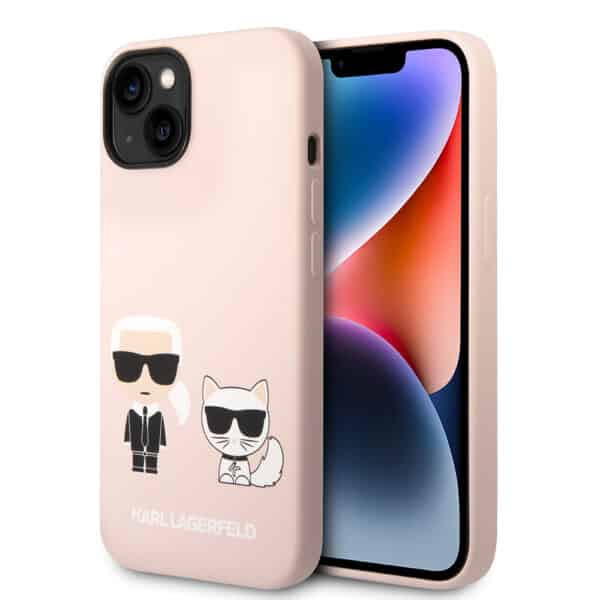 Karl Lagerfeld - Silicone MagSafe (KLHMP14MSSKCI) - iPhone 14 Plus - Light Ροζ Karl&Choupette