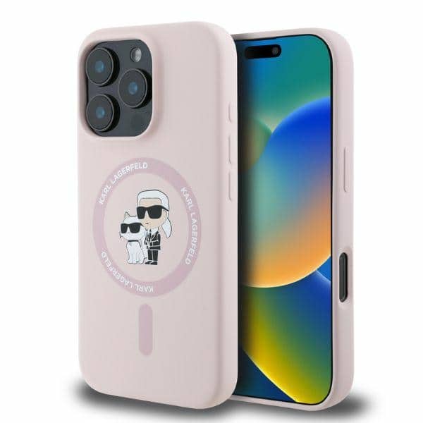 Karl Lagerfeld - Silicone Ring MagSafe (KLHMP16LSCMKCRHP) - iPhone 16 Pro - Ροζ Karl&Choupette