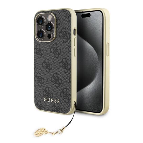Guess - Hardcase 4G Charms Collection (GUHCP15XGF4GGR) - iPhone 15 Pro Max - Γκρί