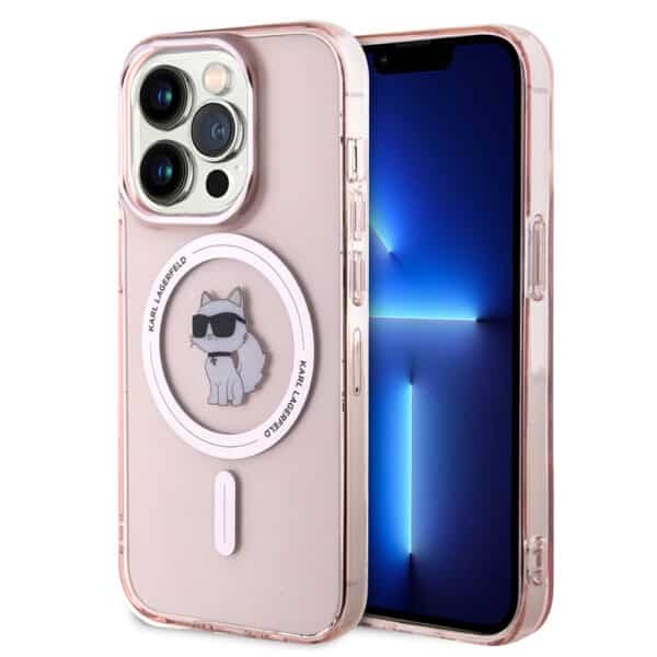 Karl Lagerfeld - IML MagSafe (KLHMP15LHFCCNOP) - iPhone 15 Pro - Ροζ Choupette
