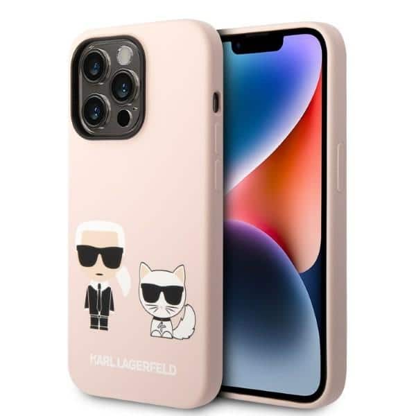 Karl Lagerfeld - Silicone MagSafe (KLHMP14XSSKCI) - iPhone 14 Pro Max - Light Ροζ Karl&Choupette