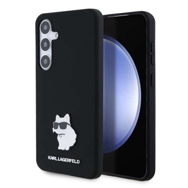 Karl Lagerfeld - Silicone (KLHCS24MSMHCNPK) - Samsung Galaxy S24 Plus - Choupette Metal Pin