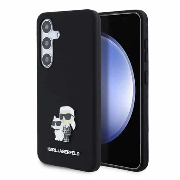Karl Lagerfeld - Silicone (KLHCS24SSMHKCNPK) - Samsung Galaxy S24 - Karl&Choupette Metal Pin