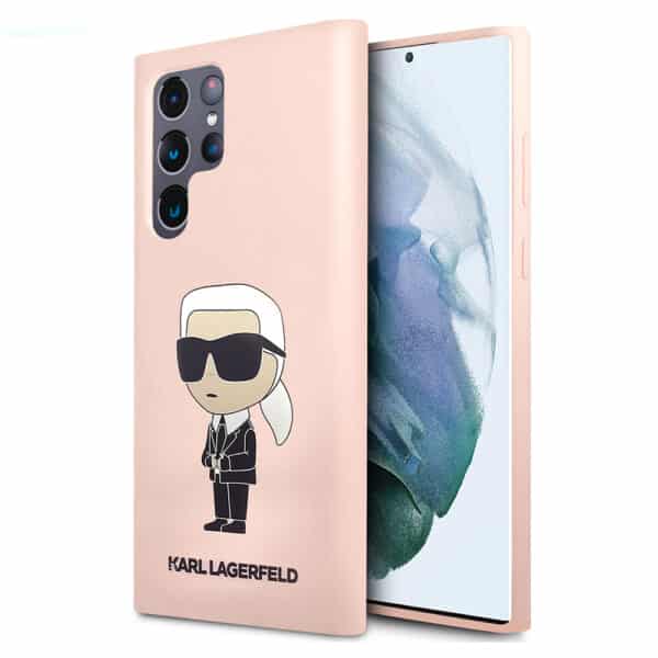 Karl Lagerfeld - Silicone (KLHCS23LSNIKBCP) - Samsung Galaxy S23 Ultra - Ροζ Ikonik