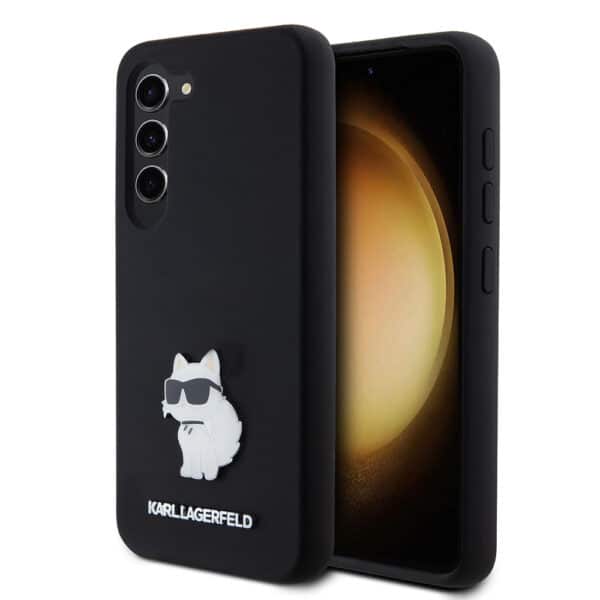 Karl Lagerfeld - Silicone (KLHCS23SSMHCNPK) - Samsung Galaxy S23 - Choupette Metal Pin