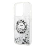 Karl Lagerfeld - Hardcase Liquid Glitter (KLHCP14LLCRSGRS) - iPhone 14 Pro - Ασημί RSG - Image 2