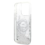 Karl Lagerfeld - Hardcase Liquid Glitter (KLHCP14LLCRSGRS) - iPhone 14 Pro - Ασημί RSG - Image 4