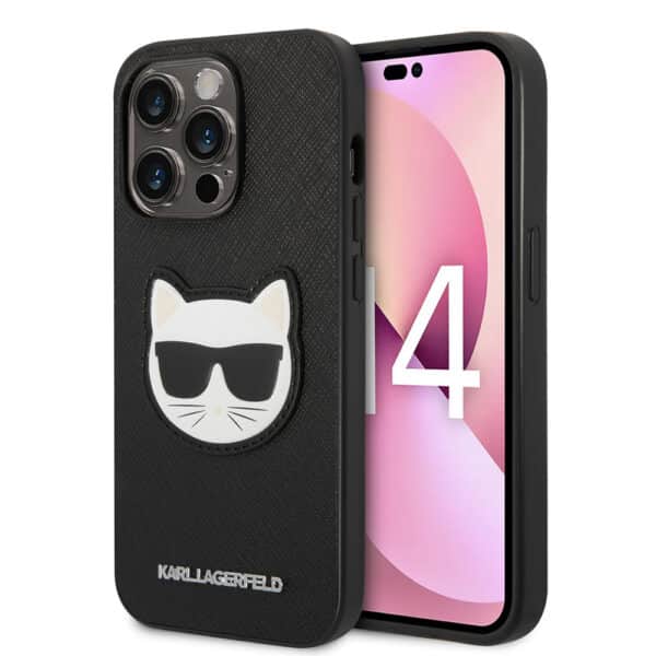 Karl Lagerfeld - Saffiano (KLHCP14LSAPCHK) - iPhone 14 Pro - Choupette Head