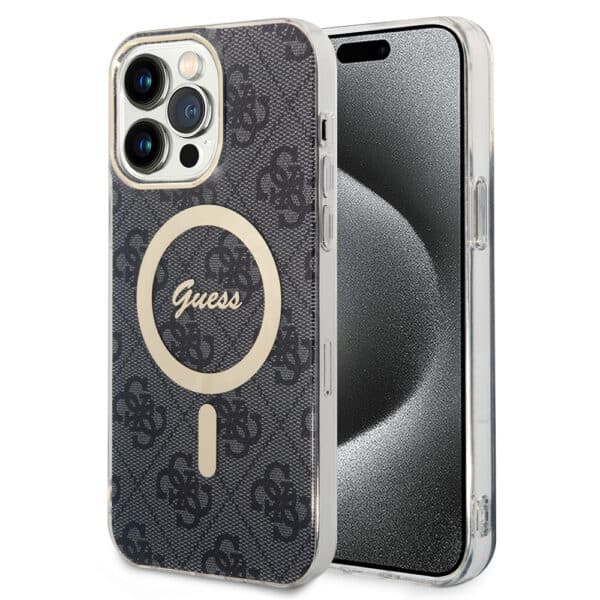 Guess - IML 4G MagSafe (GUHMP15XH4STK) - iPhone 15 Pro Max - Μαύρο
