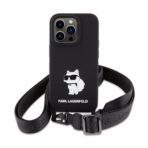 Karl Lagerfeld - Silicone Crossbody (KLHCP15XSCBSCNK) - iPhone 15 Pro Max - Choupette - Image 3