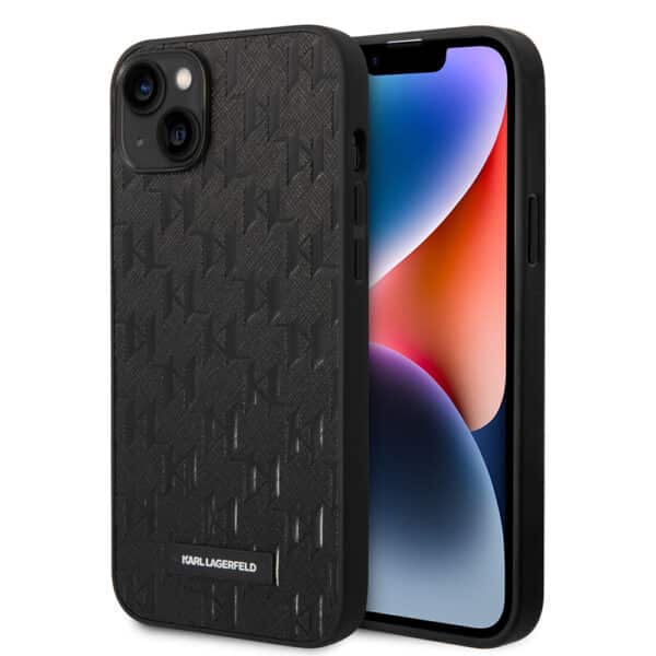 Karl Lagerfeld - Saffiano (KLHCP14MSAKLHPK) - iPhone 14 Plus - Mono Metal Logo