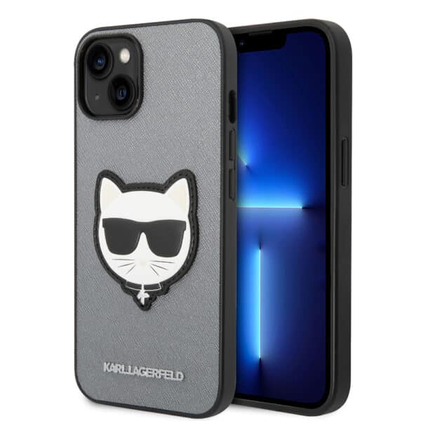 Karl Lagerfeld - Saffiano (KLHCP14SSAPCHG) - iPhone 14 - Ασημί Choupette Head