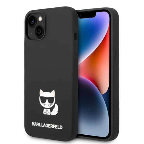 Karl Lagerfeld - Silicone (KLHCP14SSLCTBK) - iPhone 15 / iPhone 14 / iPhone 13 - Choupette Body