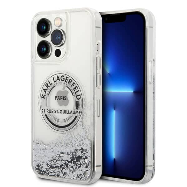 Karl Lagerfeld - Hardcase Liquid Glitter (KLHCP14XLCRSGRS) - iPhone 14 Pro Max - Ασημί RSG
