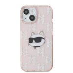 Karl Lagerfeld - IML Luxury (KLHCP14SHKLPCHP) - iPhone 14 - Ροζ Choupette Head&Monogram - Image 3
