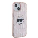 Karl Lagerfeld - IML Luxury (KLHCP14SHKLPCHP) - iPhone 14 - Ροζ Choupette Head&Monogram - Image 7