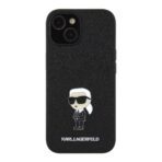 Karl Lagerfeld - Hardcase Glitter Fixed (KLHCP15SGKNPSK) - iPhone 15 - Ikonik Logo - Image 2