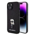 Karl Lagerfeld - Hardcase Glitter Fixed (KLHCP15SGKNPSK) - iPhone 15 - Ikonik Logo