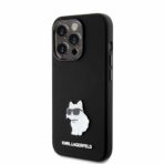 Karl Lagerfeld - Silicone (KLHCP15LSMHCNPK) - iPhone 15 Pro - Choupette Metal Pin - Image 3