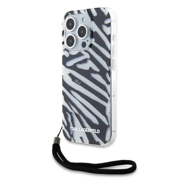 Karl Lagerfeld - IML Luxury (KLHCP15LHZBPKCCK) - iPhone 15 Pro - Zebra Pattern&Cord