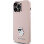 Karl Lagerfeld - Silicone (KLHCP15LSMHCNPP) - iPhone 15 Pro - Ροζ Choupette Metal Pin - Image 7