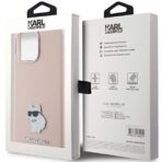 Karl Lagerfeld - Silicone (KLHCP15LSMHCNPP) - iPhone 15 Pro - Ροζ Choupette Metal Pin - Image 8